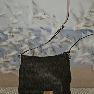 Michael Kors Black Monogram Crossbody Bag